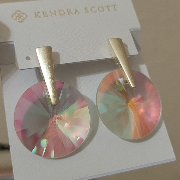 Kendra Scott Dichroic Jolie Earrings Beautiful Faceted Stones - Picture 13 of 15